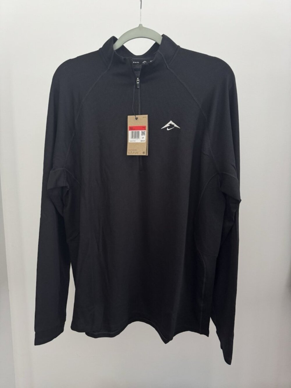 Nike Trail Dri-FIT 1/4 Zip Running Top Men's Large Black NWT $85 FV9994-010
